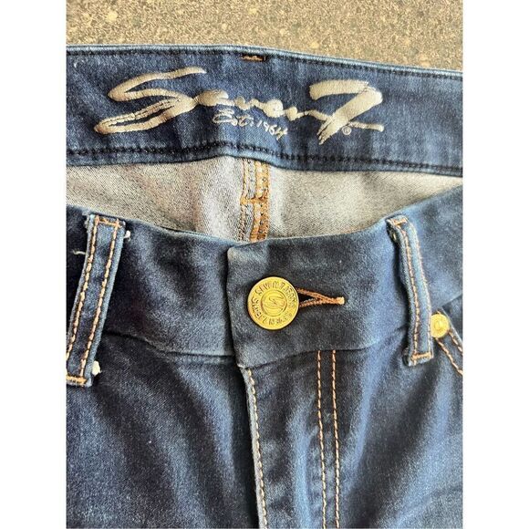 Seven7 leggings Jeans Womens Size 12 /14 Dark Wash Denim - Picture 4 of 10